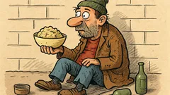 Vtip: Bezdomovci dbajú na správnu výživu...