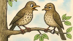 Vtip: Je máj, lásky čas. Drozd a drozdica...