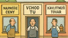 Vtip: Stoja vedľa seba tri obchody...