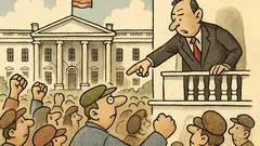 Vtip: Pred Bielym domom skanduje dav...