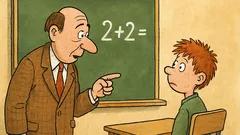 Vtip: Učiteľ napíše na tabuľu 2+2