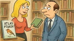 Vtip: Blondína v knižnici hľadá vtáka