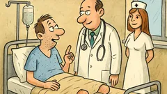 Vtip: Pán sa preberie v nemocnici, doktor hovorí...