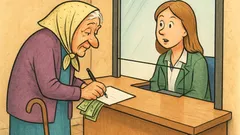 Vtip: Babka v banke počuje – podpíšte sa...